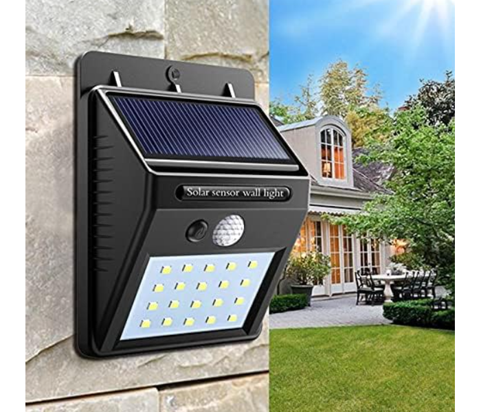Solar Motion Sensor Light - Black in UAE