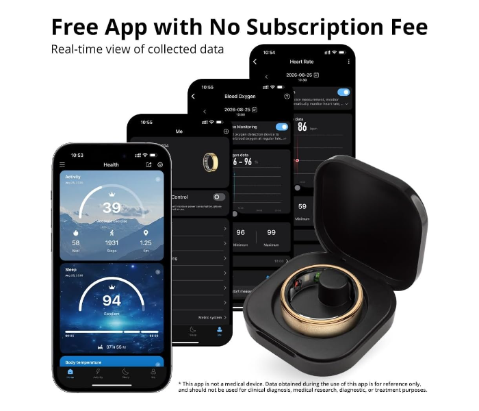 COLMI R10 Smart Ring, Sleep Health & Skin Temperature & 5ATM(Rose Gold) in UAE