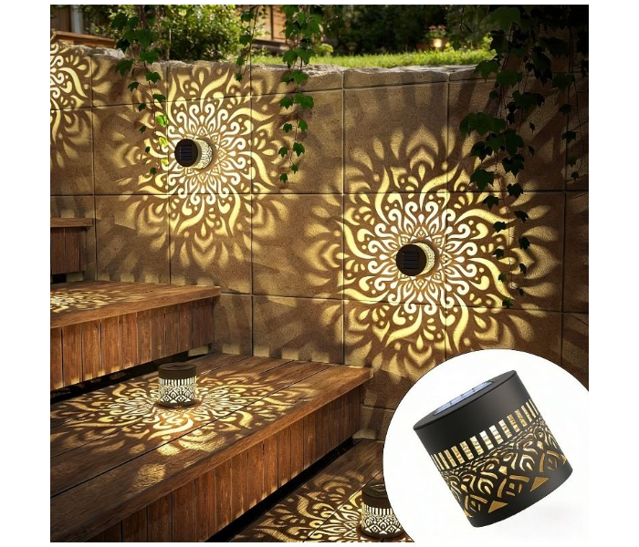 Solar Mandala Wall Light 7-Color Changing LED Weatherproof in UAE