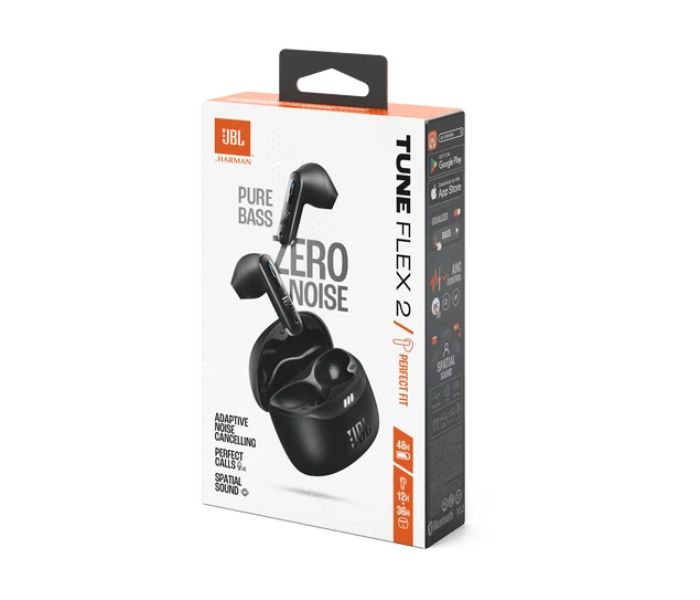 JBL Tune Flex 2 True Wireless Earbuds with Adaptive Noise Cancelling-Black in UAE