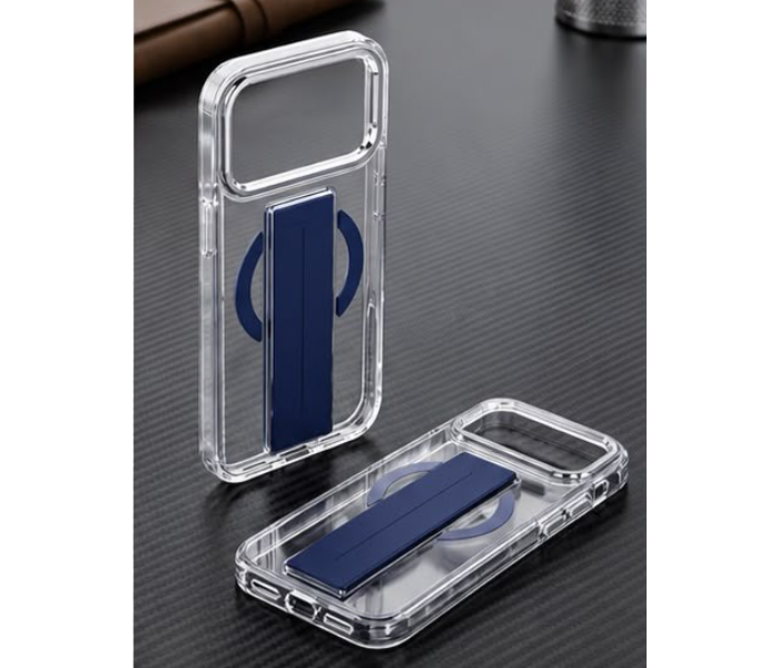 iPhone 18 Pro Case, iPhone 18 Pro Cover, Clear Case, Transparent Case, Magnetic Case, MagSafe Compatible Case, Kickstand Case, Shockproof Case, Protective Case, Slim Phone Case, Anti-Scratch Case, Phone Cover (dark blue ) in UAE