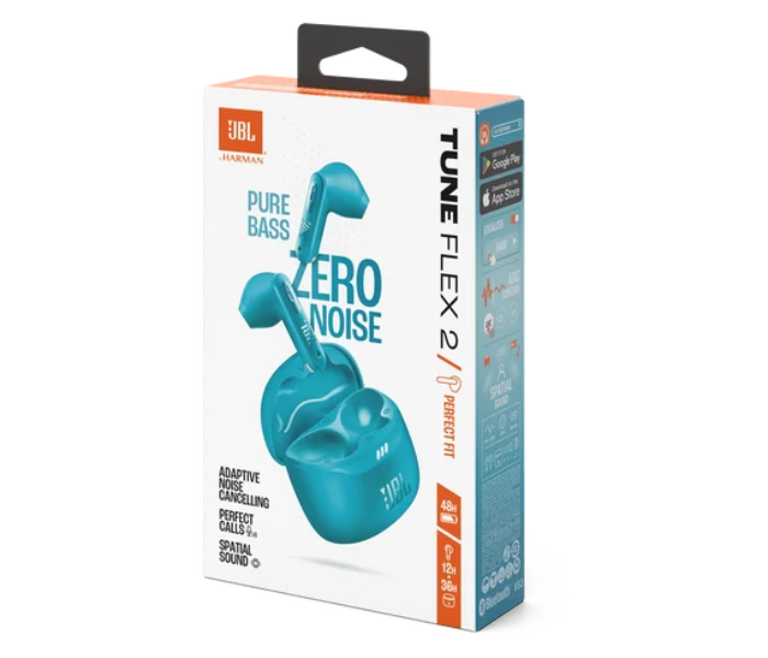 JBL Tune Flex 2 True Wireless Earbuds with Adaptive Noise Cancelling-Turquoise in UAE