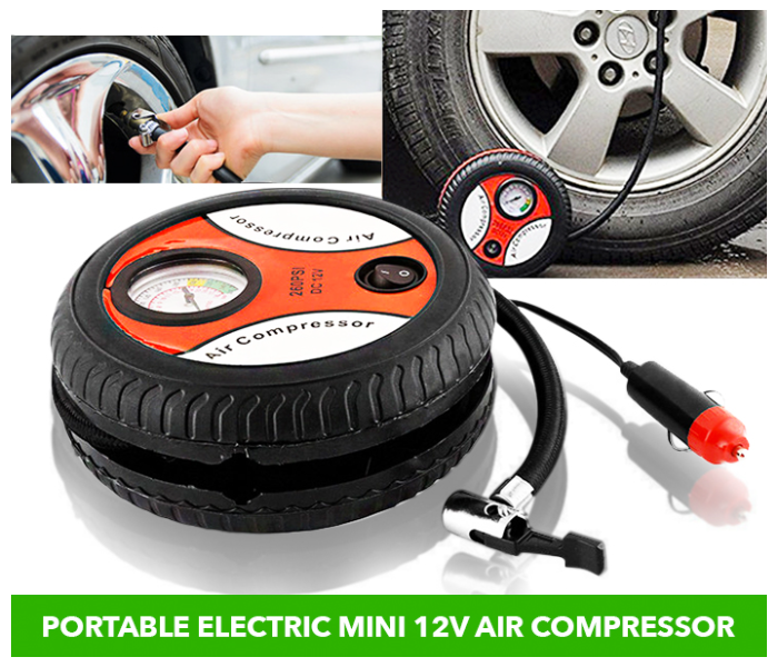 Air Compressor For Cars DC 12V JA104 - Black in UAE