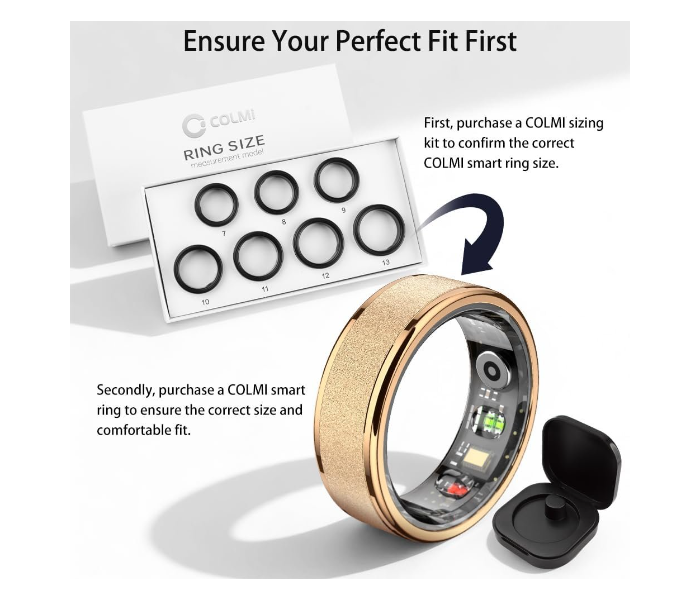 COLMI R10 Smart Ring, Sleep Health & Skin Temperature & 5ATM(Rose Gold) in UAE