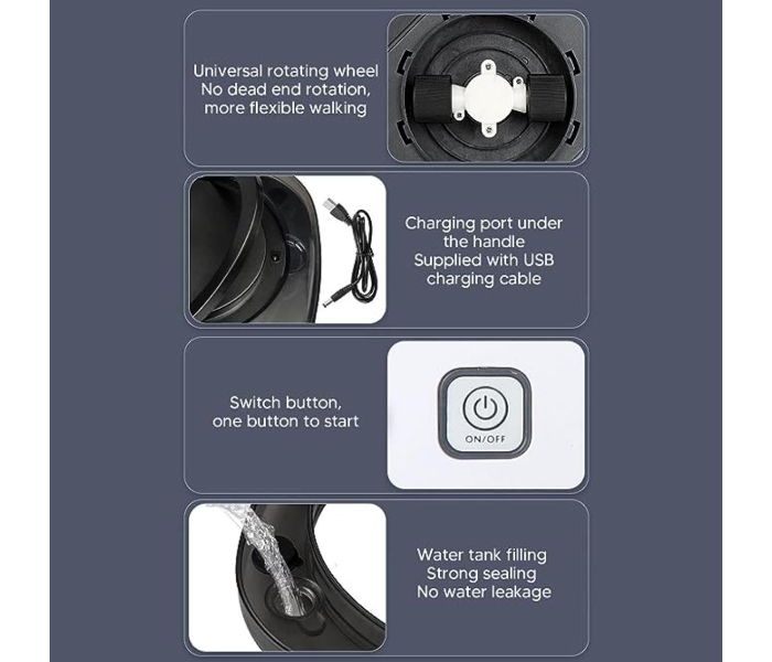 Smart Robot Vacuum Cleaner Rotary Mopping Machine Humidifying Dry Wet Sweeping USB Charging Sweeping Robot in UAE