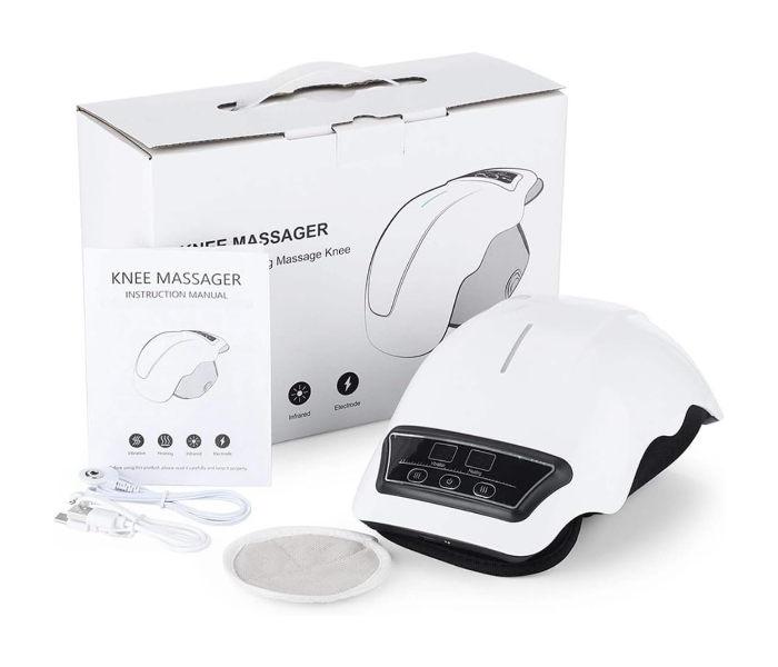 Cordless Knee Massager with 9 Level Heat, Vibration, Massage, Knee Pain Relief for Swelling Stiff Joints, Stretched Ligament and Muscles Injuries, Adjustable Straps,Red Light Physiotherapy Massage Suit for Family in UAE
