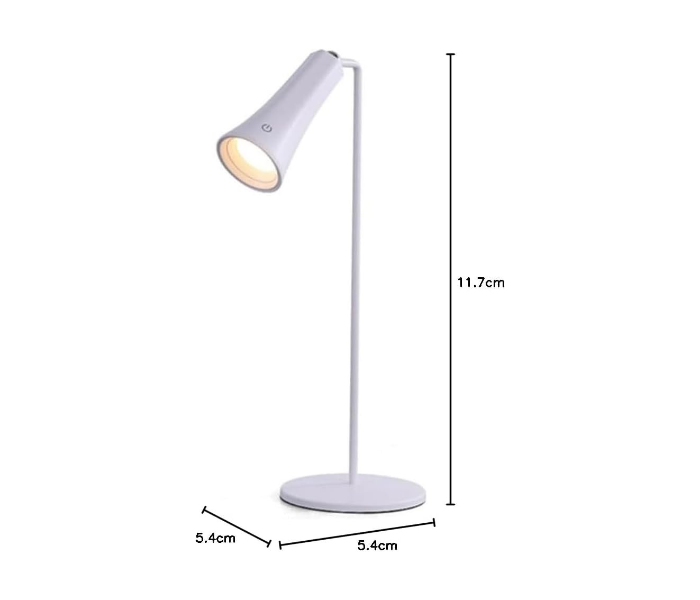 4-in-1 Magnetic LED Desk Lamp, USB Rechargeable Cordless Table Lamp, 3 Color Modes & Dimmable, 360° Adjustable for Reading, Office, Bedside, Clip-On/Wall Mount, Flashlight (White) in UAE