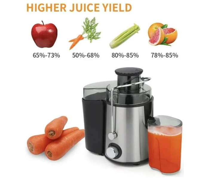 DENX Electric Juicer Machine 800W For Fruits and Vegetables, Powerful Centrifugal Fruit & Vegetable Juice Extractor with Wide Mouth Feed Chute, 500ml Capacity, Stainless Steel Filter, DX2071 in UAE