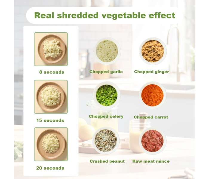 Generic 4 In 1 Handheld Electric Vegetable Cutter Set - Green in OMAN