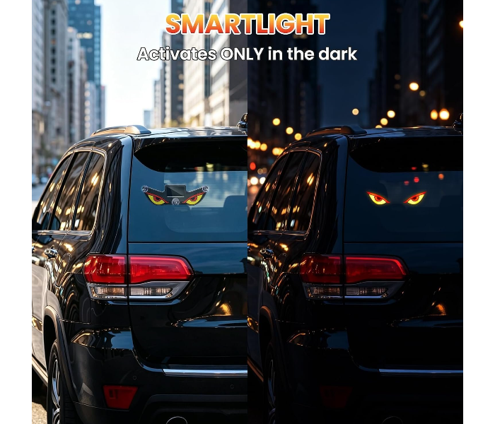 Led Eyes For Car - 2027 New Solar Demon Eye Led Car Wireless Window Light, Devil Eye Light For Windshield Suction Cup Dynamic Windshield Ambient Lamp Solar in UAE