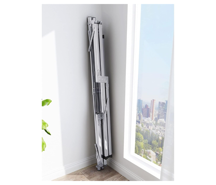 Folding Drying Rack Clothes Rack Floor-to-Ceiling Folding Indoor and Outdoor Stainless Steel Household Clothes Drying Rod,X-Frame Design Clothes. in UAE