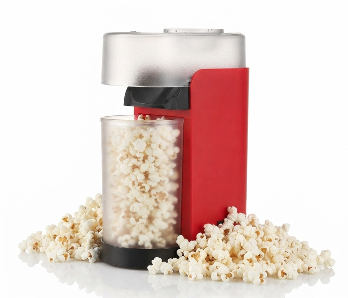 Hot Air Popcorn Maker Electric Oil-Free Popcorn Popper Machine with Removable Collecting Container for Healthy Home Snacks in UAE