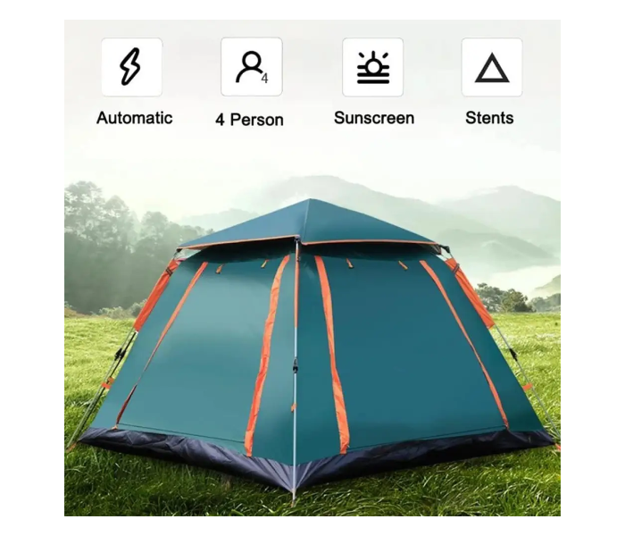 4 Door Automatic Tent for 6 Persons 240 x 240 x 155 cm Oxford Cloth in UAE