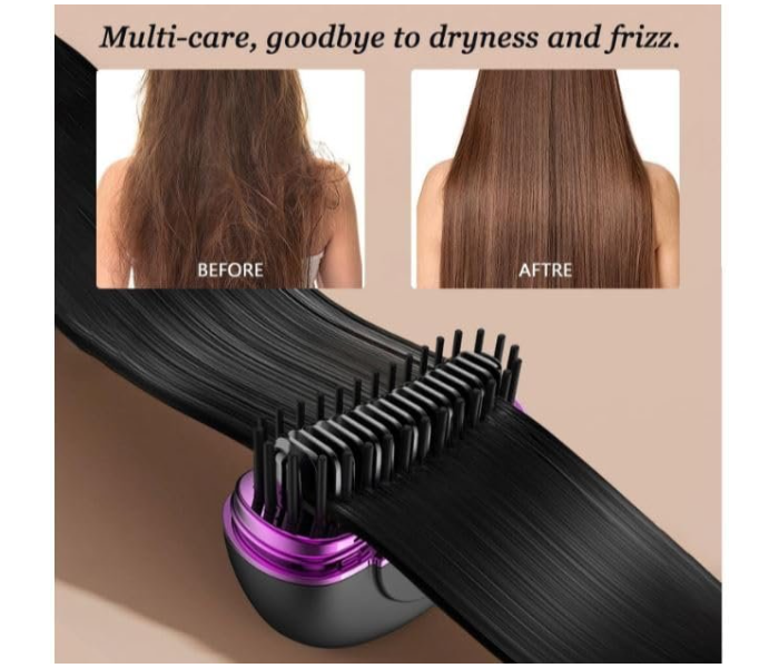 Mini Wireless Hair Straight Comb, Portable Cordless Hair Straightening Brush for Women, Fast Heating Ceramic Coated Hairs Comb, Rechargeable, Lightweight & Travel-Friendly Styling Tool in UAE