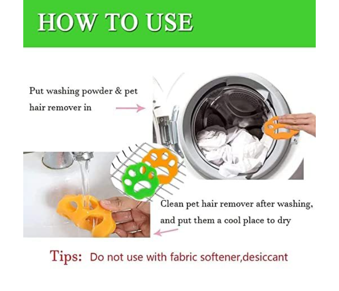 Pet Hair Remover, Pet Hair Remover for Laundry, Laundry Hair Catcher for Washing Machine Reusable Dog Hair Remover for Laundry Nontoxic Dog Hair Catcher for Washer, Dryer in UAE