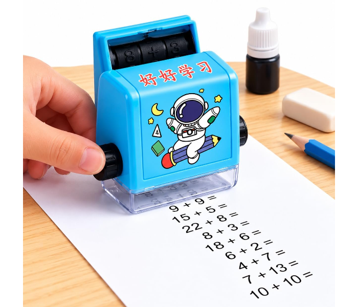 Reusable Math Number Roller Stamp for Kids, Addition Subtraction Practice Tool, Educational Stamp for Preschool Kindergarten Classroom in UAE