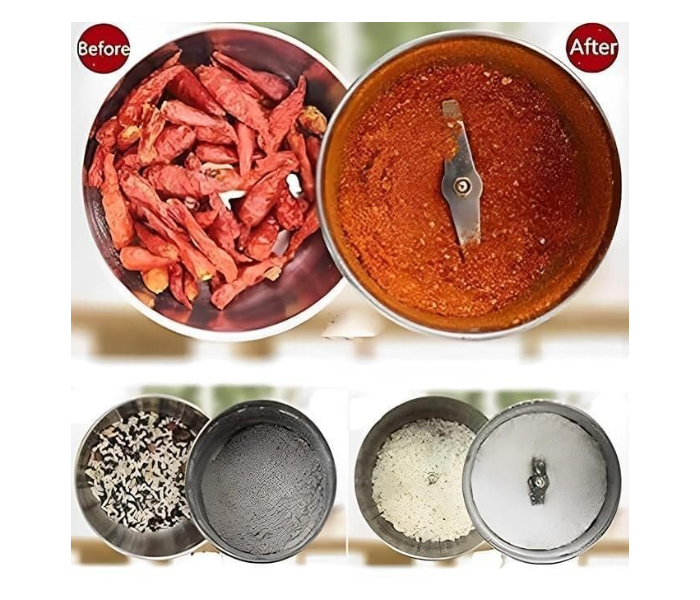 Nima Double Bowl Grinder Wet&Dry Spice Best Home use Mixer/Grinder Multifunction Small Food Grinder Household Electric Cereals Grain Mixer Grinder in UAE