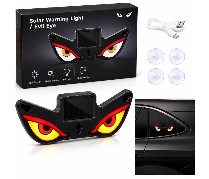Led Eyes For Car - 2027 New Solar Demon Eye Led Car Wireless Window Light, Devil Eye Light For Windshield Suction Cup Dynamic Windshield Ambient Lamp Solar in UAE