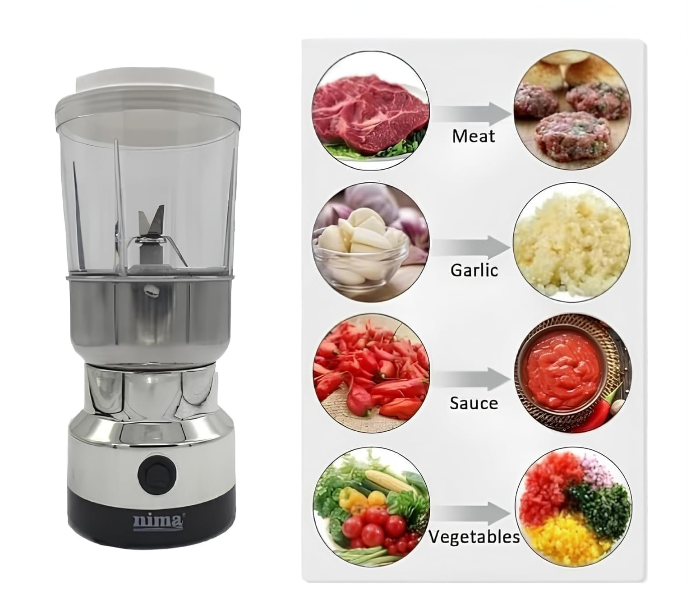 Nima Double Bowl Grinder Wet&Dry Spice Best Home use Mixer/Grinder Multifunction Small Food Grinder Household Electric Cereals Grain Mixer Grinder in UAE