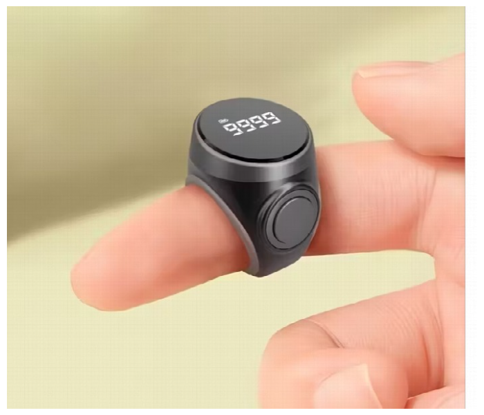 Tasbih Ring Smart Counter with Vibrating Alarm and OLED Display 20mm in UAE