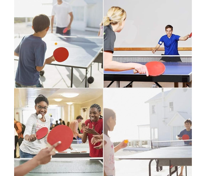 Portable Table Tennis Net Set 2 Meter with 2 Ping Pong Paddles & 3 Balls | Retractable Adjustable Table Tennis Net for Indoor & Outdoor | Fits Most Tables | Complete Ping Pong Kit in UAE