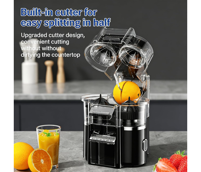 Electric Juicer Machine, 600ml Portable Twin Citrus Juice Maker, 18000r/rpm, 20s Rapid Juicing, Cold Press Lemon Squeezer, Fresh Hand Pressed Orange Juicers For Oranges, Lemon, Lime, Grapefruit black in UAE