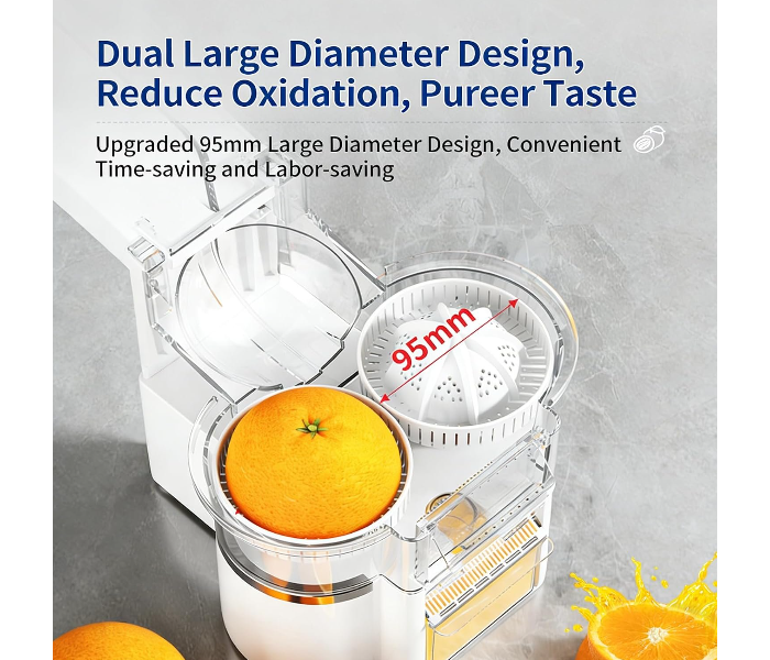 Electric Juicer Machine, 600ml Portable Twin Citrus Juice Maker, 18000r/rpm, 20s Rapid Juicing, Cold Press Lemon Squeezer, Fresh Hand Pressed Orange Juicers For Oranges, Lemon, Lime, Grapefruit black in UAE