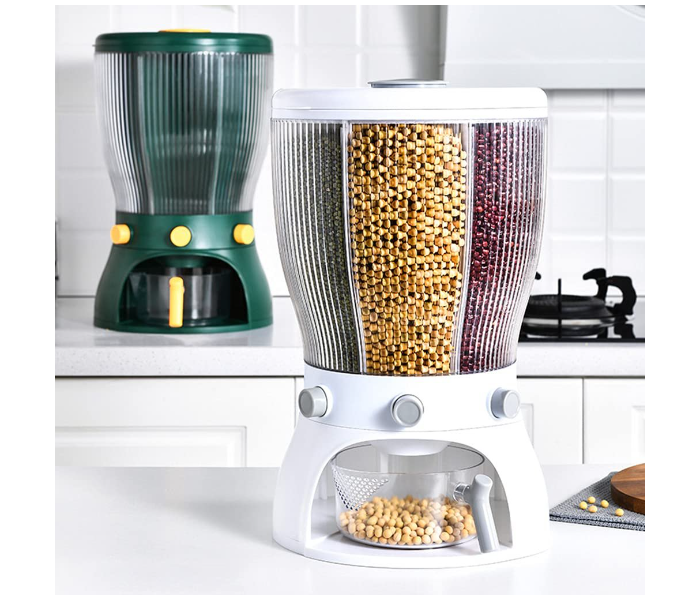 Kitchen Food Rice Dispenser Container – Poly Cereal Storage Box with Easy Dispensing, Kitchen Storage & Organization (green) in UAE