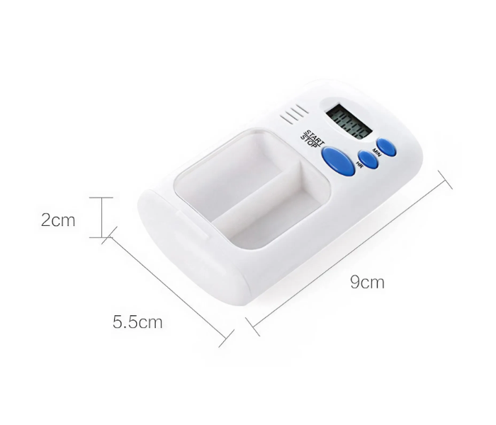 Mini Portable Pill Reminder Drug Alarm Timer Electronic Box Organizer LED Display Medicine Case Alarm Clock Reminder Pill Box in UAE