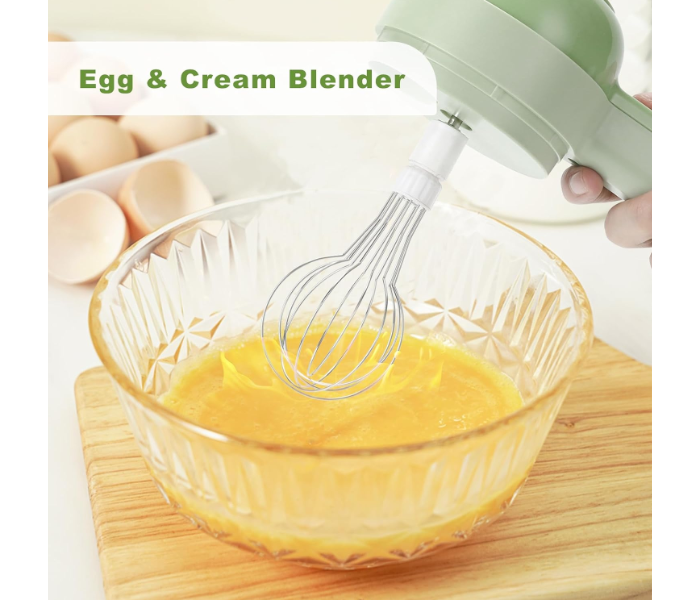 Generic 4 In 1 Handheld Electric Vegetable Cutter Set - Green in OMAN