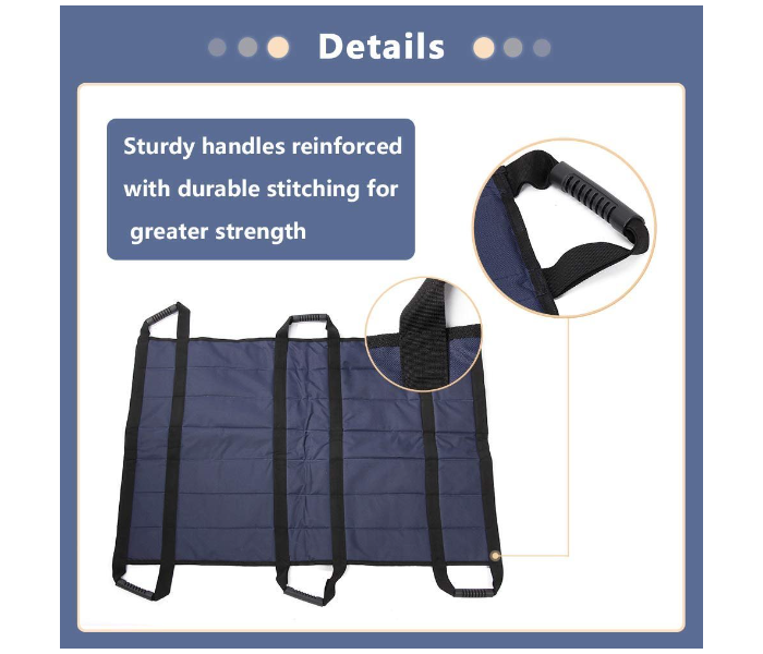 Patient Transfer Bed Pad with Handles – Medical Positioning Turning Pad, Hospital Bed Slide Sheet, Bedridden Patient Transfer Blanket for Safe Repositioning and Mobility Assistance in UAE