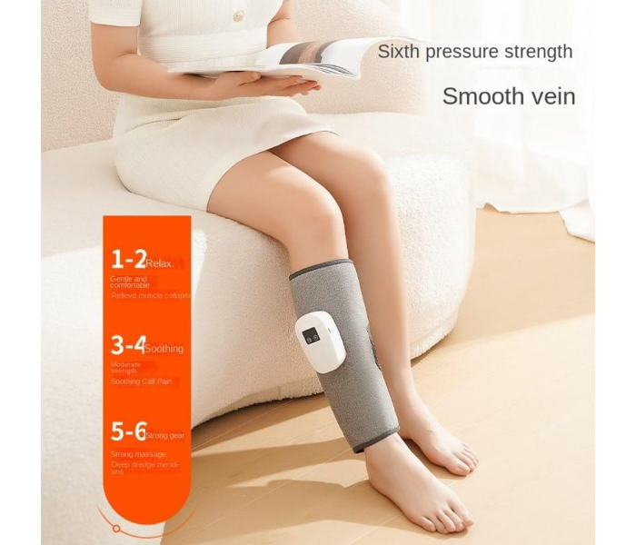 Portable Cordless Electric Calf Massager with Heat Compression and Adjustable Air Compression Wrap Leg Massager Machine for Circulation Pain Relief Fatigue Muscle Relaxation Foldable Rechargeable Leg Massaging Wrap Bandage. in UAE