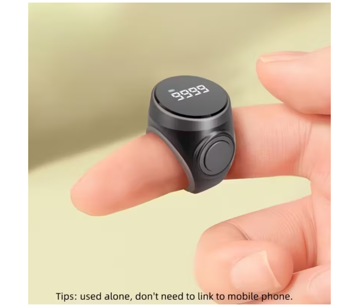 Tasbih Ring Smart Counter with Vibrating Alarm and OLED Display 20mm in UAE
