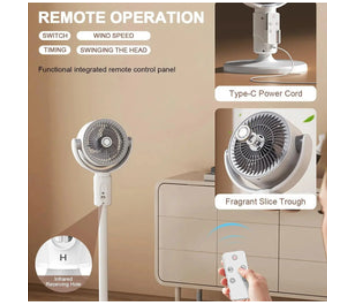 TOBI Air Circulation Fan - Portable Silent 5 Speed Cooling Fan - TB 989 in UAE
