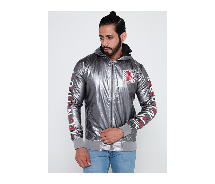 Lynk LY10067 Printed Stylish Youth Bomber Jacket For Men M - Grey - Zoom Image 1