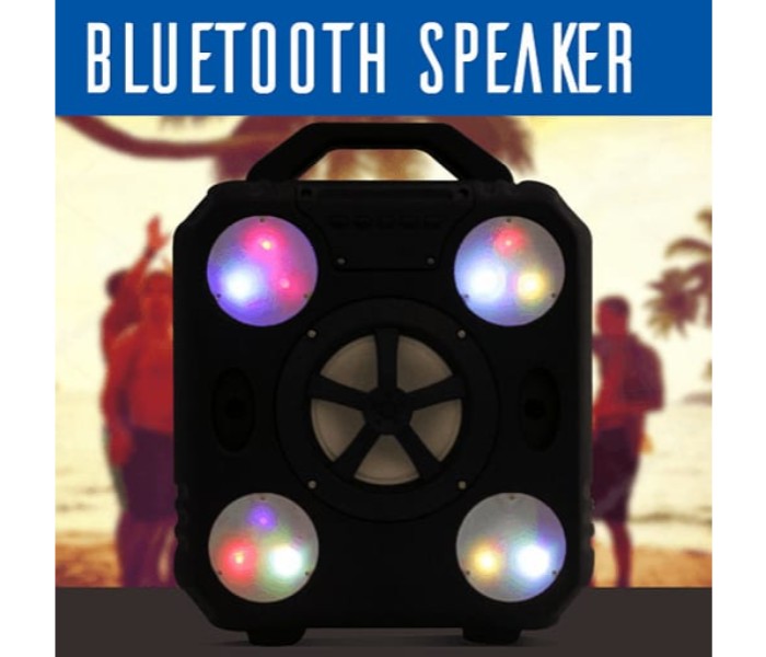 Heavy Duty Q910 Magic Lights 8W Stereo Bluetooth Speaker Supports Micro SD and USB Black - Zoom Image 6