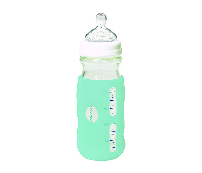 Bebe Confort 30001171 Silicone Protection for Glass Bottle - 270ml, Green - Zoom Image 1