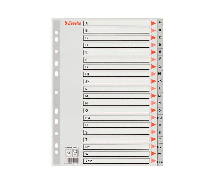 Esselte 100112 A To Z Index Divider Grey - Zoom Image