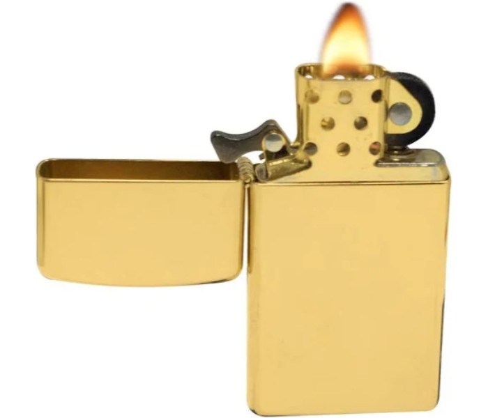 Zippo 1654B Slim Solid Brass Lighter Gold - Zoom Image 2