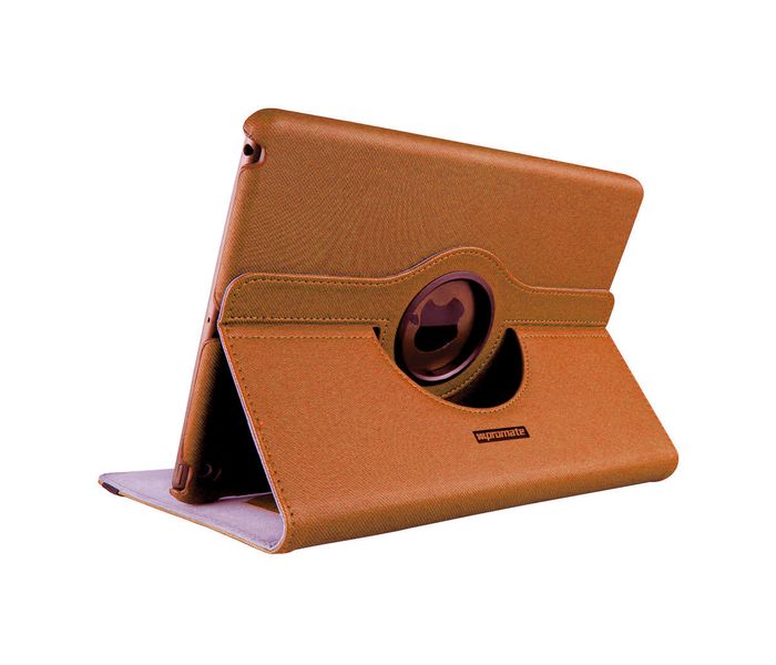 Promate Spino-Air Protective Fabric Cover with Rotatable Inner Shell for iPad Air - Orange - Zoom Image