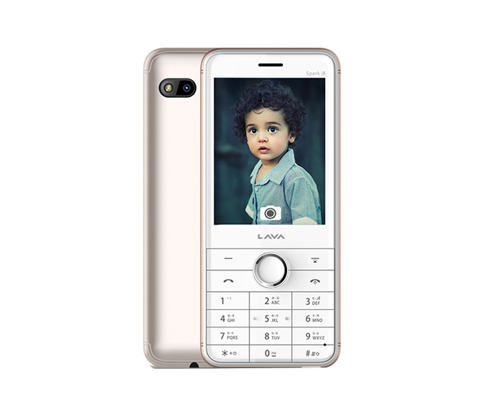 Lava Spark i8 0.3MP Camera Dual Sim Mobile Phone with Crystal Keypad - Gold - Zoom Image 4