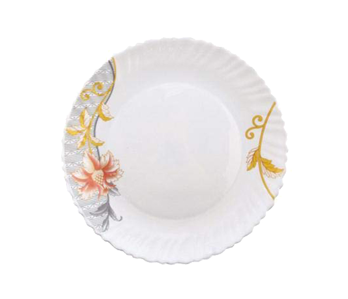 Royalford RF6092 10.5-inch Opal Ware Dream Rose Dinner Plate - White - Zoom Image