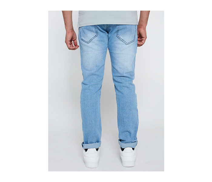 Lynk LY10083 Mid-Rise Slim Fit Distressed Strechable Jeans For Men 31 - Blue - Zoom Image 2