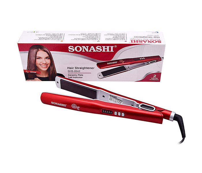 Sonashi SHS-2042 Hair Straightener, Red - Zoom Image 3