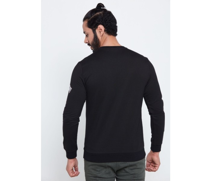 Petro OU10046 Printed Long sleeve Crew Neck T- Shirt M-Black - Zoom Image 1