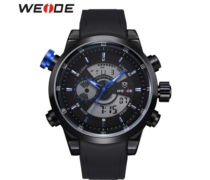 Weide WH 3401PU Mens Analog and Digital Watch Black and Blue - Zoom Image 4