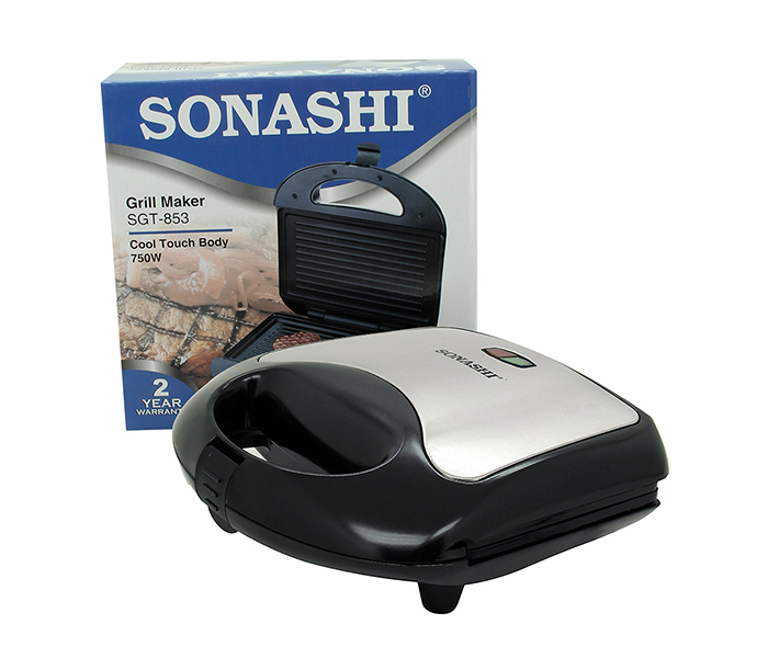 Sonashi SGT-853 2 Slice Non-Stick Grill Maker - Black - Zoom Image 3