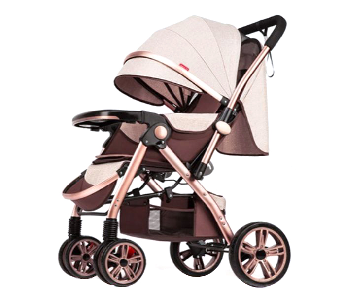 Foldable Anti shock Baby Stroller AR-135-2 Khaki - Zoom Image 7