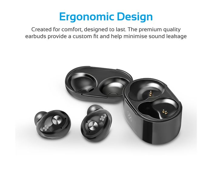 Promate Primebud Ultra-Mini True Wireless Stereo Earphones, Black - Zoom Image 3