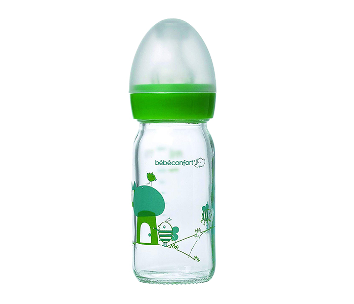 Bebe Confort 30001126 Silicone Adjustable Flow Teat with Bottle - 110ml, Green - Zoom Image